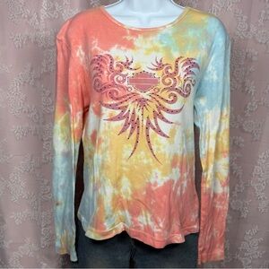 Harley Davidson Tie Dye Long Sleeve
